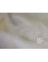 Kožešinový lem na kapuci a kabát – slonová kost ivory, šíře 10 cm, vlas 36 mm