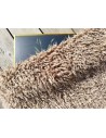 Kožešinový lem na kapuci a kabát – teddy hnědá, šíře 10 cm, vlas 24 mm