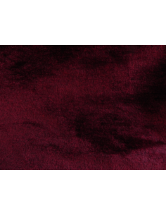 Kožešinový lem na kapuci a kabát – merlot vínově červený plyš, šíře 10 cm, vlas 9 mm