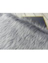 Kožešinový lem na kapuci a kabát – ocelově šedý, šíře 10 cm, vlas 45 mm