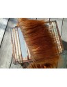 Kožešinový lem na kapuci a kabát – hnědý med, šíře 10 cm, vlas 90 mm