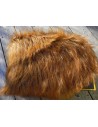 Kožešinový lem na kapuci a kabát – hnědý med, šíře 10 cm, vlas 90 mm