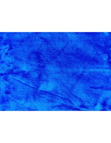 Kožešinový čtverec 48 × 48 cm – tmavě modrá, královsky modrá, vlas 17 mm