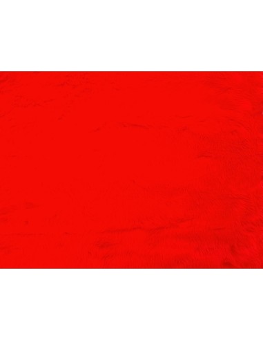 Kožešinový čtverec 48 × 48 cm – červená, umělá kožešina, vlas 17 mm