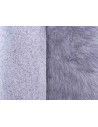Kožešinový čtverec 48 × 48 cm – luxusní fialová s černými vlákny, umělá kožešina, vlas 50 mm