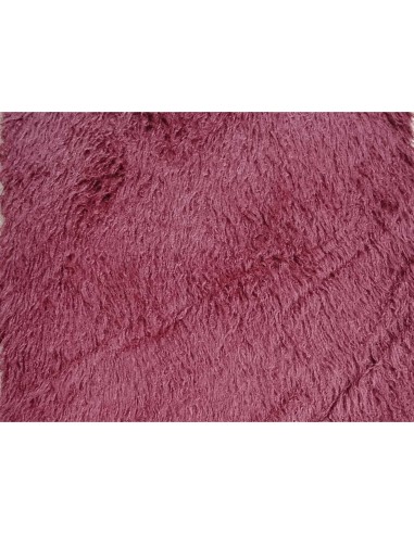 Luxusní umělá kožešina – vínová bordó, vlnitý vlas, 50 mm, šíře 155 cm