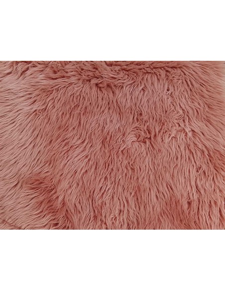 Kožešinový čtverec 48 × 48 cm – starorůžová, Dusty Rose, 50 mm vlas