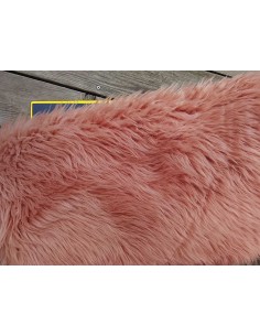 Kožešinový lem na kapuci a kabát – starorůžová, Dusty Rose, 50 mm, šíře 155 cm