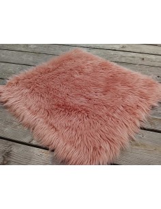 Luxusní umělá kožešina – starorůžová, Dusty Rose, 50 mm, šíře 155 cm