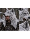 Ocelově šedá umělá kožešina 27 mm pro fursuit a zvířecí masky