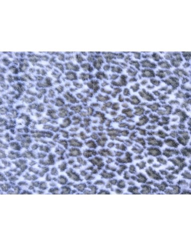 Umělá kožešina – metráž, plyš hladký, šedofialový gepard, vlas 12 mm, šíře 150 cm