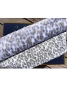 Umělá kožešina – metráž, plyš hladký, šedofialový gepard, vlas 12 mm, šíře 150 cm