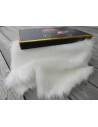 Luxusní umělá kožešina – metráž, slonová kost ivory, vlas 50 mm, šíře 147 cm