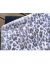 Plyšový čtverec 48 × 48 cm – šedofialový gepard, vlas 12 mm