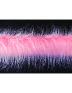 Kožešinový čtverec 48 × 48 cm – růžová dekorační umělá kožešina, vlas 90 mm