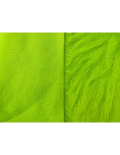 Kožešinový čtverec 48 × 48 cm – zářivě zelená neon, umělá kožešina, vlas 90 mm