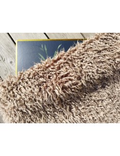 Umělá kožešina Teddy – metráž, hnědá, vlas 24 mm, šíře 150 cm