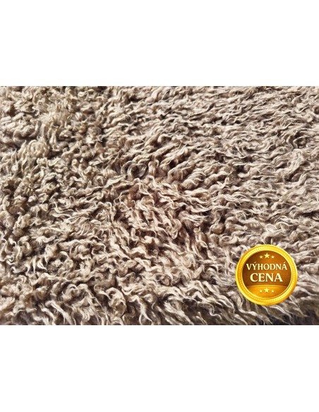 Umělá kožešina Teddy – metráž, hnědá, vlas 24 mm, šíře 150 cm