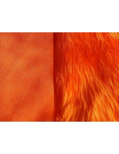 Kožešinový čtverec 48 × 48 cm – oranžová, umělá kožešina, vlas 45 mm