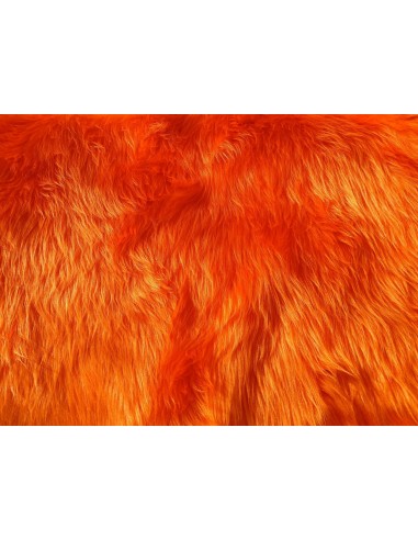 Kožešinový čtverec 48 × 48 cm – oranžová, umělá kožešina, vlas 45 mm