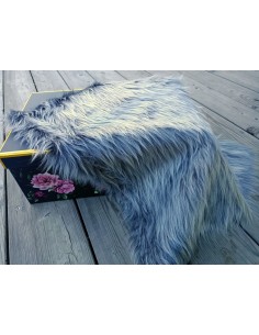 Umělá kožešina – metráž, šedý grafit, vlas 45 mm, šíře 143 cm