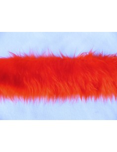 Kožešinový čtverec 48 × 48 cm – červená, umělá kožešina, vlas 45 mm