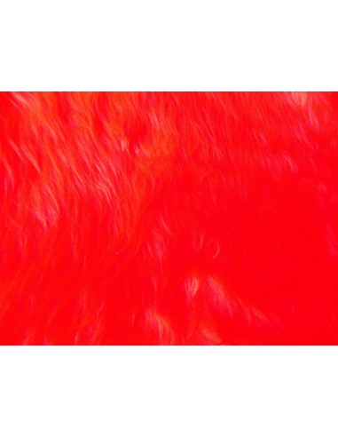 Kožešinový čtverec 48 × 48 cm – červená, umělá kožešina, vlas 45 mm
