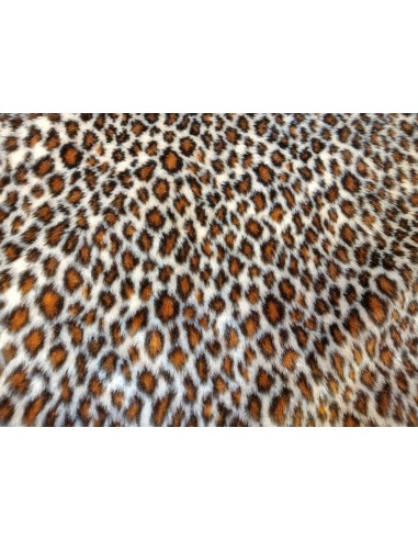 Umělá kožešina – metráž, plyš hladký hnědý gepard, vlas 9 mm, šíře 147 cm