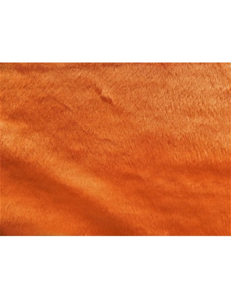 Umělá kožešina – metráž, plyš hladký oranžový, vlas 9 mm, šíře 150 cm