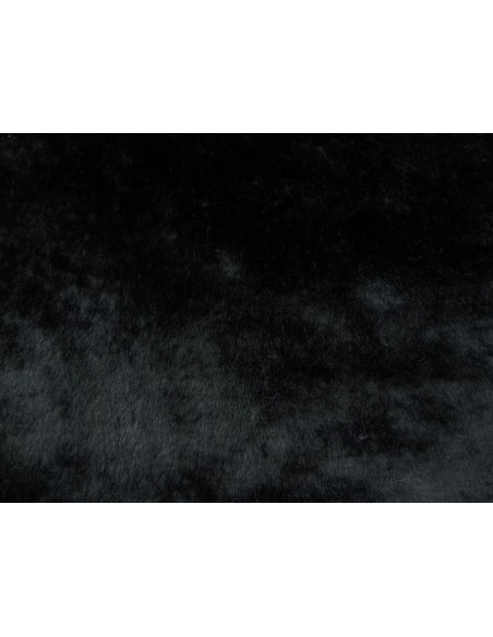 Plyšový čtverec 48 × 48 cm – černý, hladký lesklý plyš, vlas 9 mm