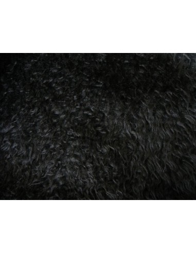 Kožešinový čtverec 48 × 48 cm – černá lama, umělá kožešina, vlas 30 mm