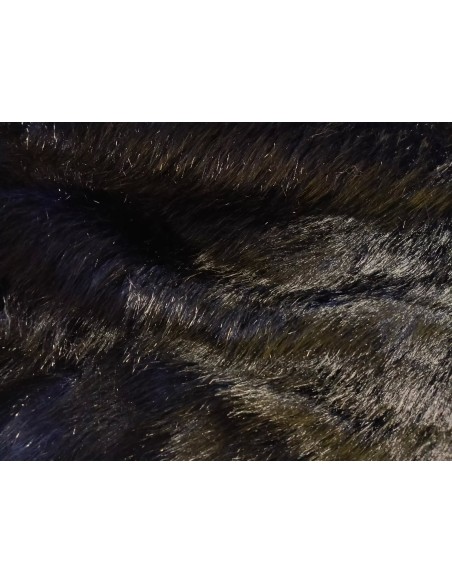 Kožešinový čtverec 48 × 48 cm – tmavě modrá luxusní umělá kožešina, vlas 50 mm