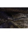 Kožešinový čtverec 48 × 48 cm – tmavě modrá luxusní umělá kožešina, vlas 50 mm