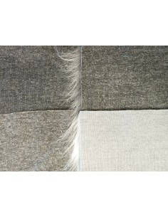 Balíček kožešin šedý mix – 4× cca 24 × 24 cm, různé odstíny a délky vlasu