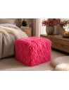 Luxusní umělá kožešina – metráž, alpaka malinová tmavě růžová, vlas 60 mm, šíře 150 cm
